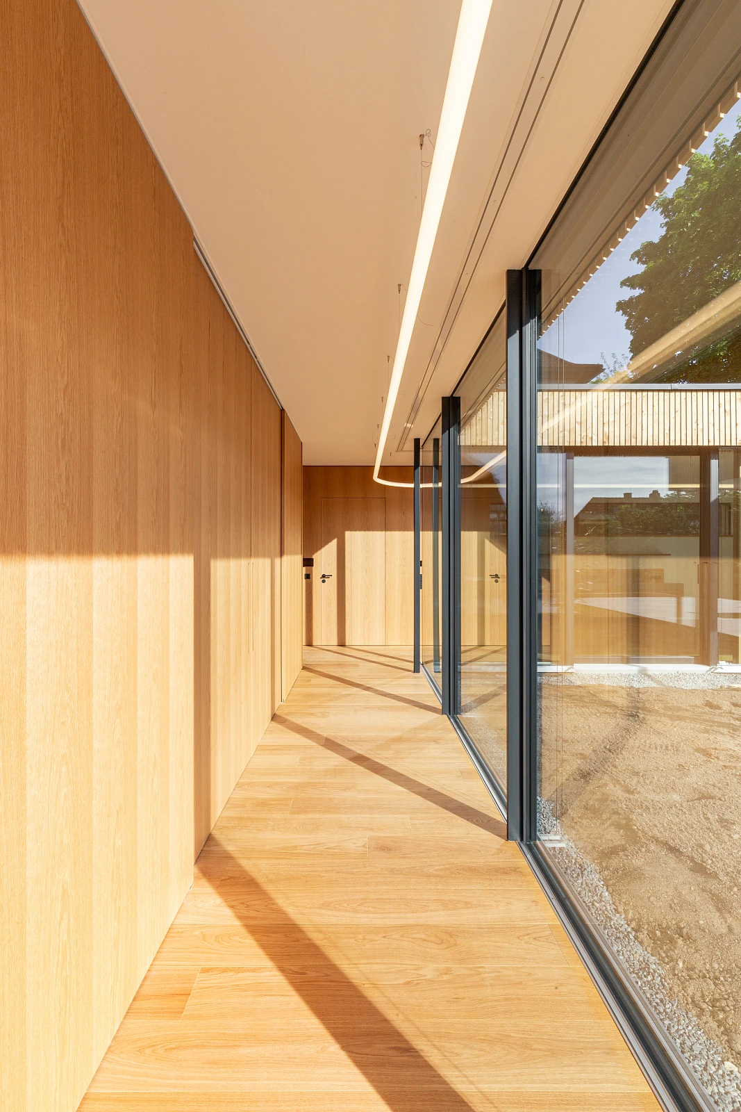 Inneraumansicht eines Holzbau Einfamilienhauses