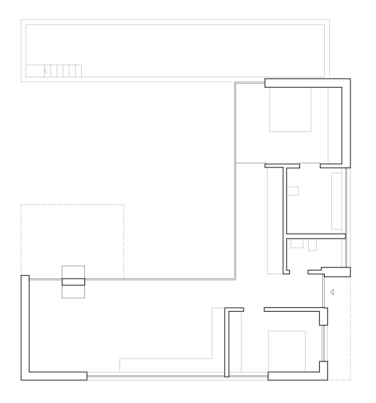 Grundriss eines Holzbau Einfamilienhauses eingeschossig