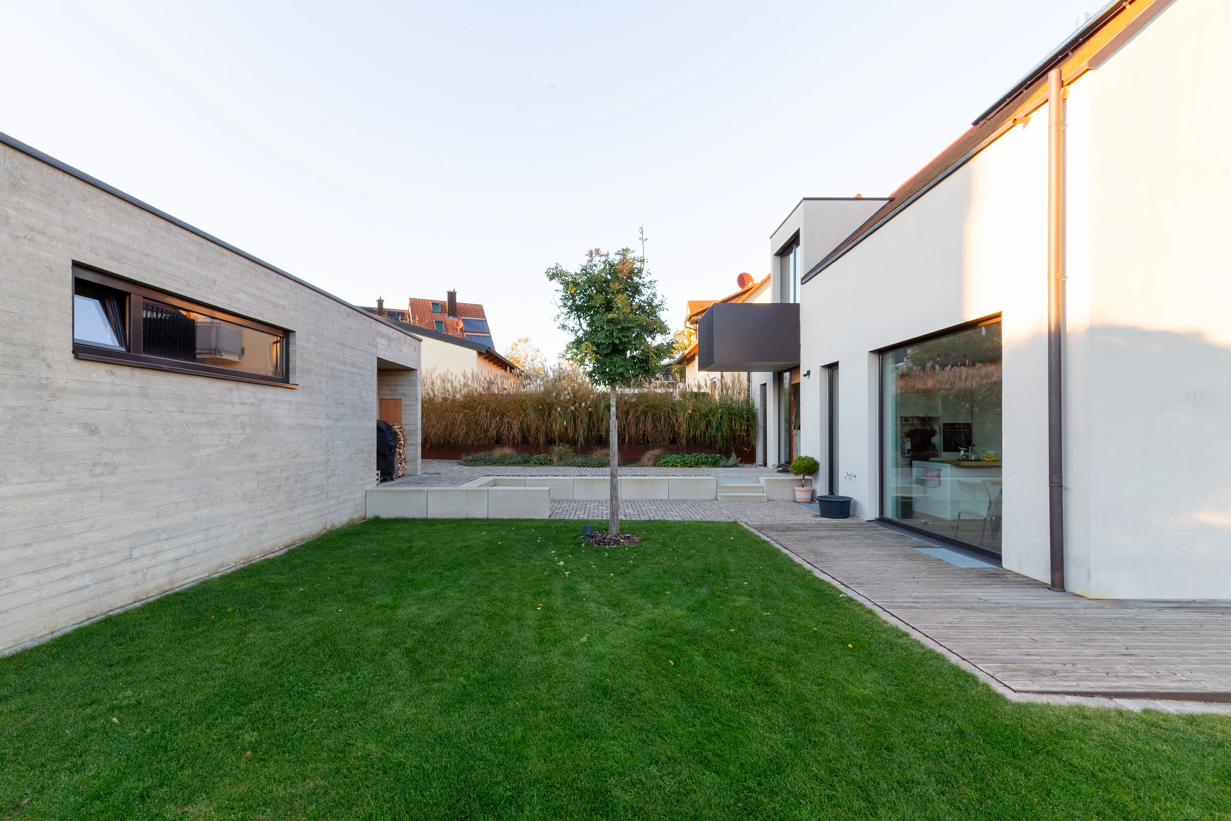 Einfamilienhaus mit Satteldach und Putzfassade