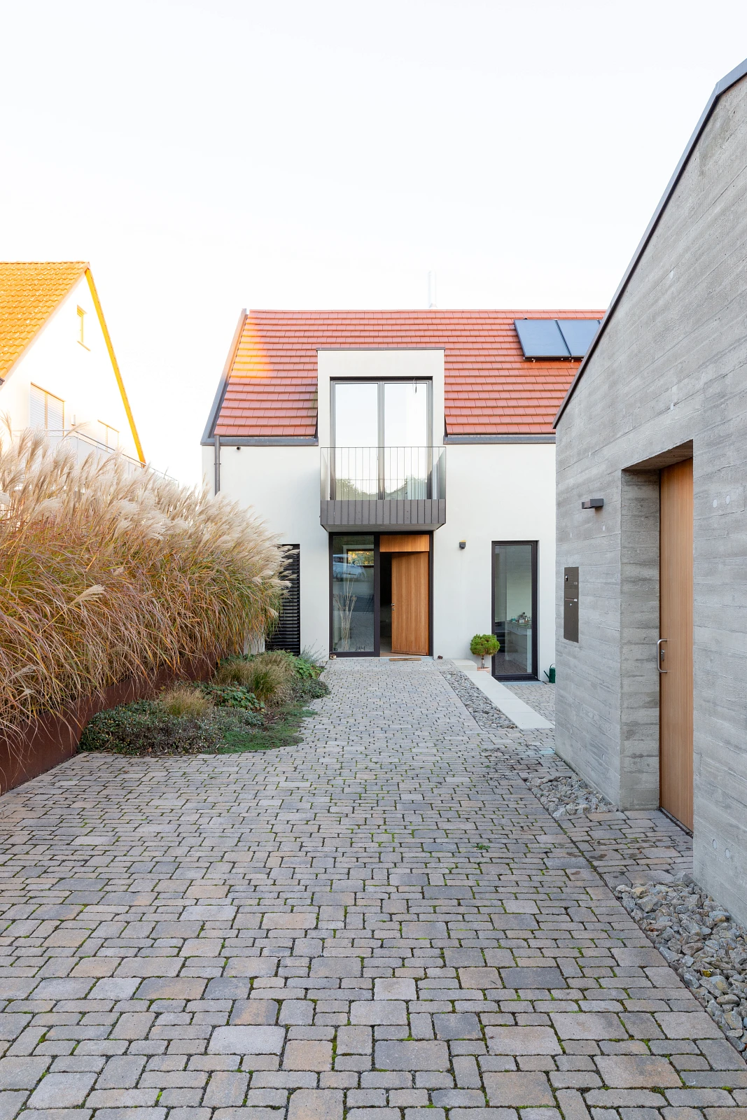 Einfamilienhaus mit Satteldach und Putzfassade