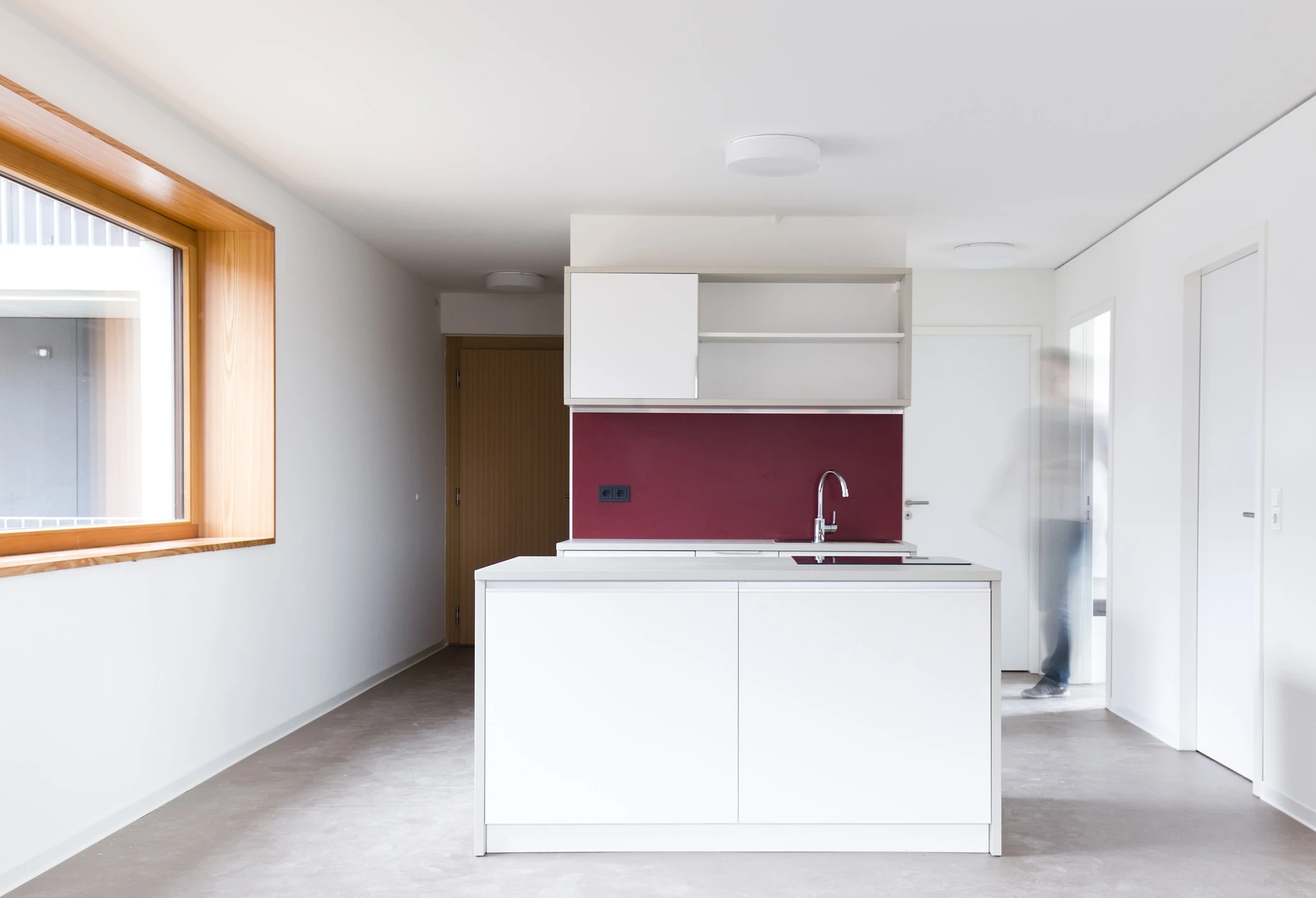 Einbaumöbel Gemeinschaftsbereich in einem Studentenwohnheim