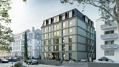 Fassadenstudie in Anlehnung an umgebende Bebauung