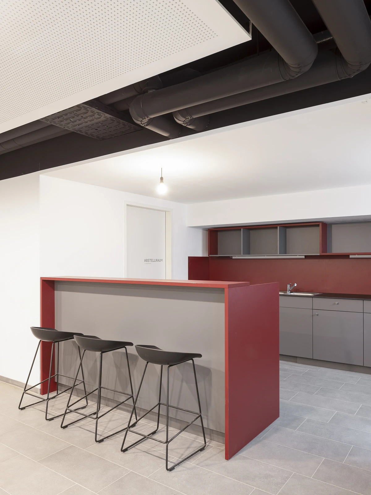 Innenansicht Inklusives Studentenwohnheim Gemeinschaftsräume mit Einbaumöbeln