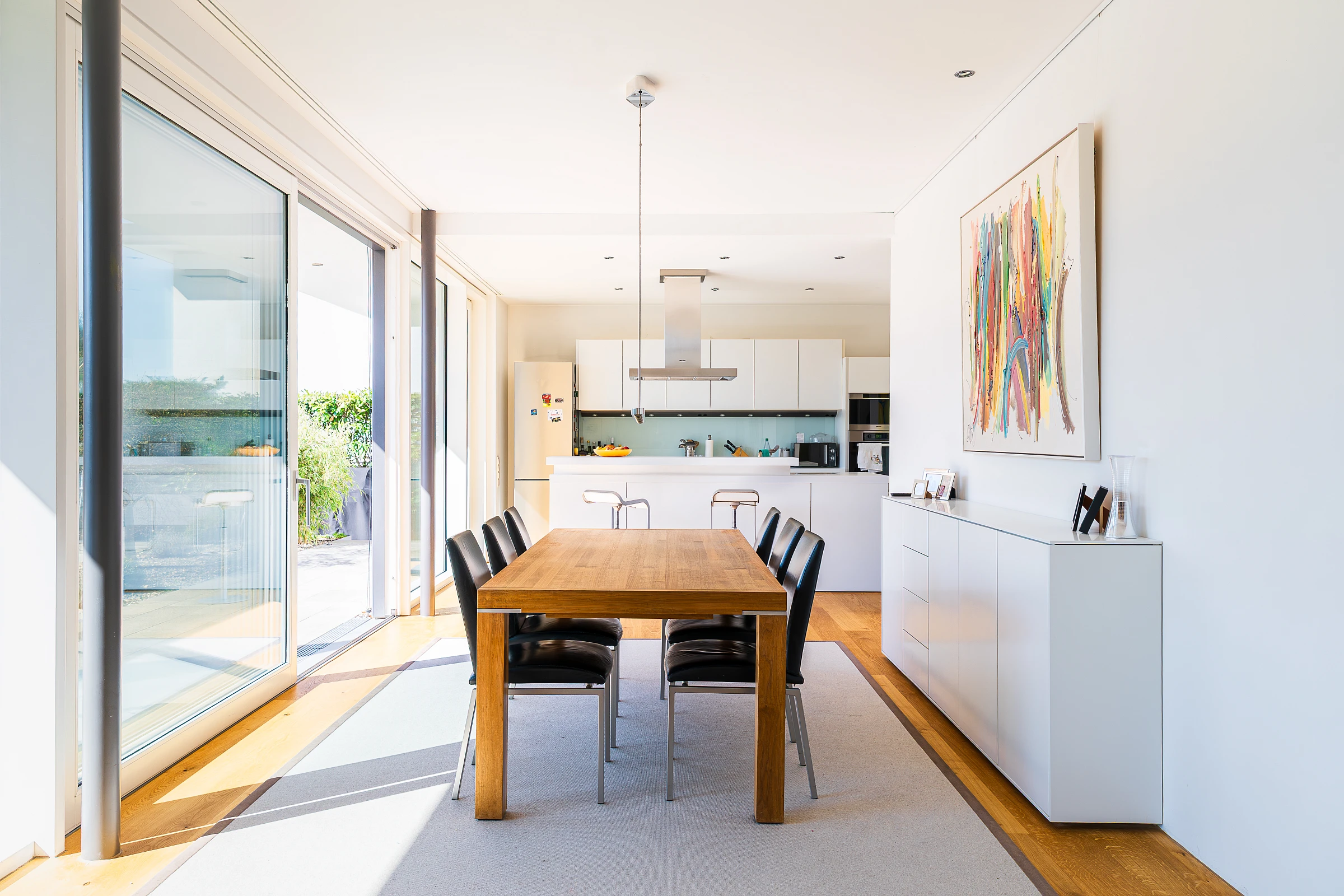 Kochbereich einer Innenstadtvilla