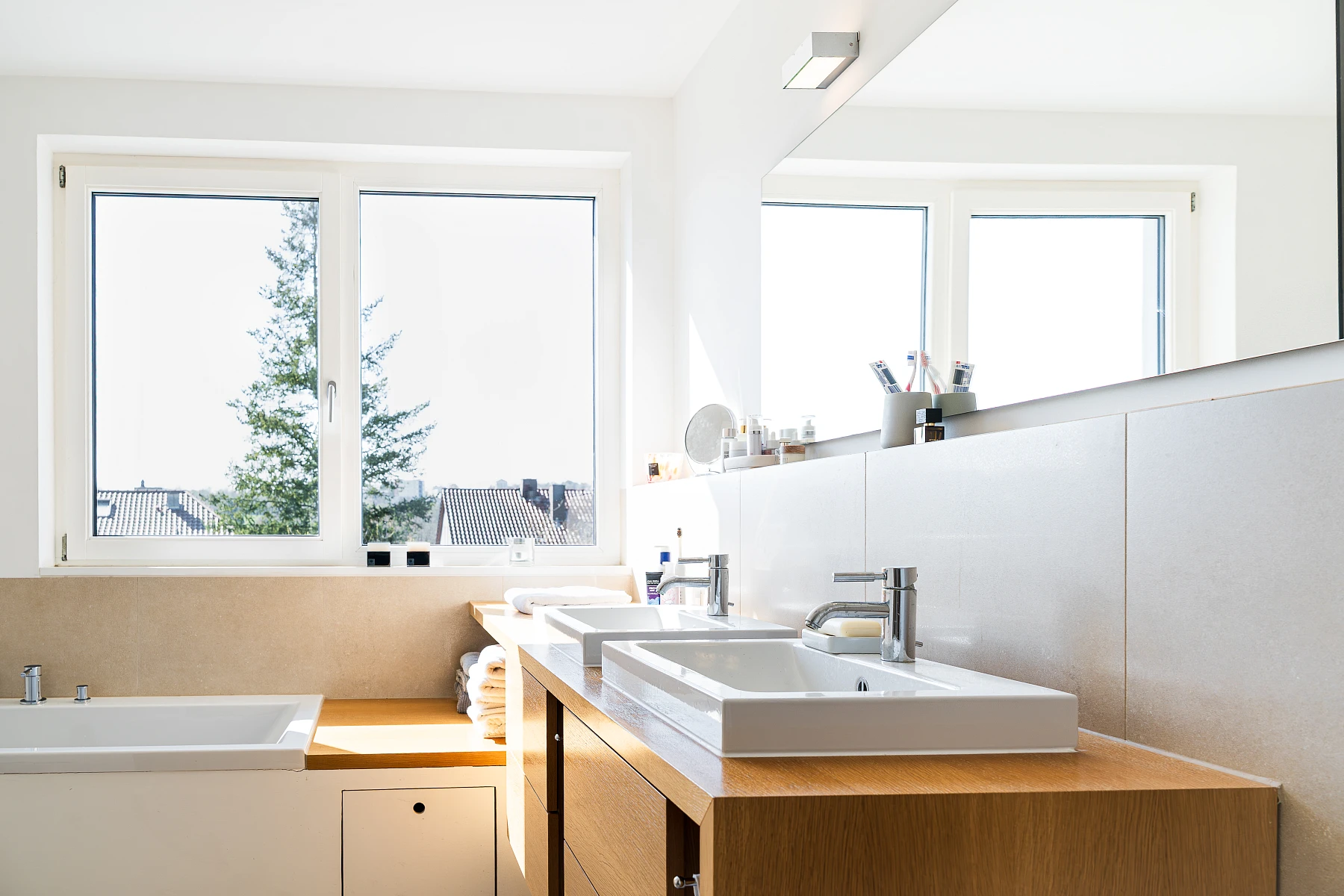 Tageslichtbad einer Innenstadtvilla