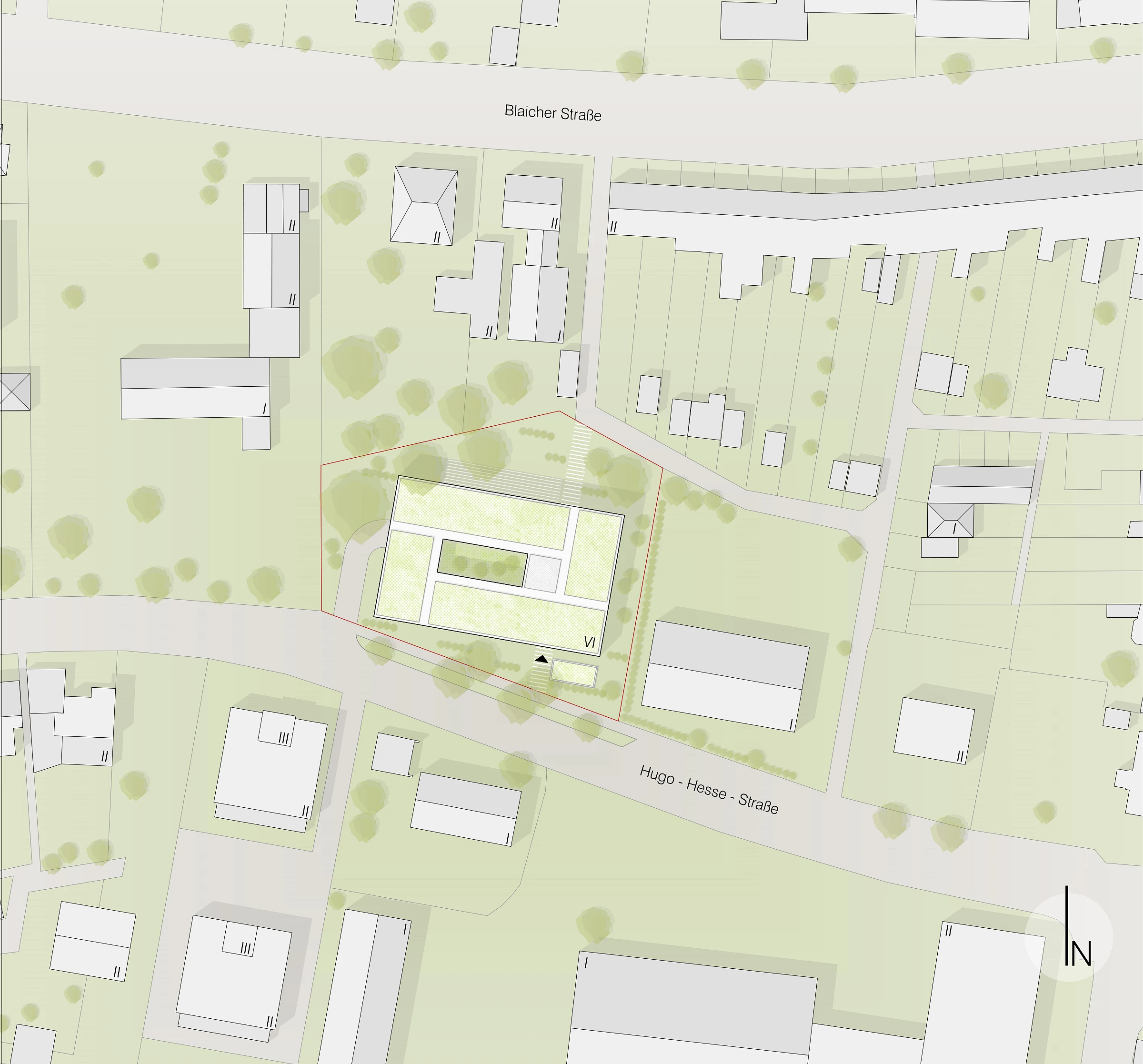 Studentenwohnheim Lageplan