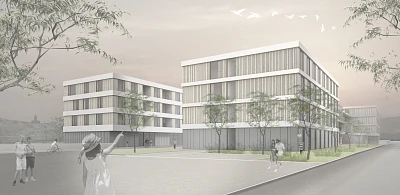 Perspektivische Darstellung Wohnheim