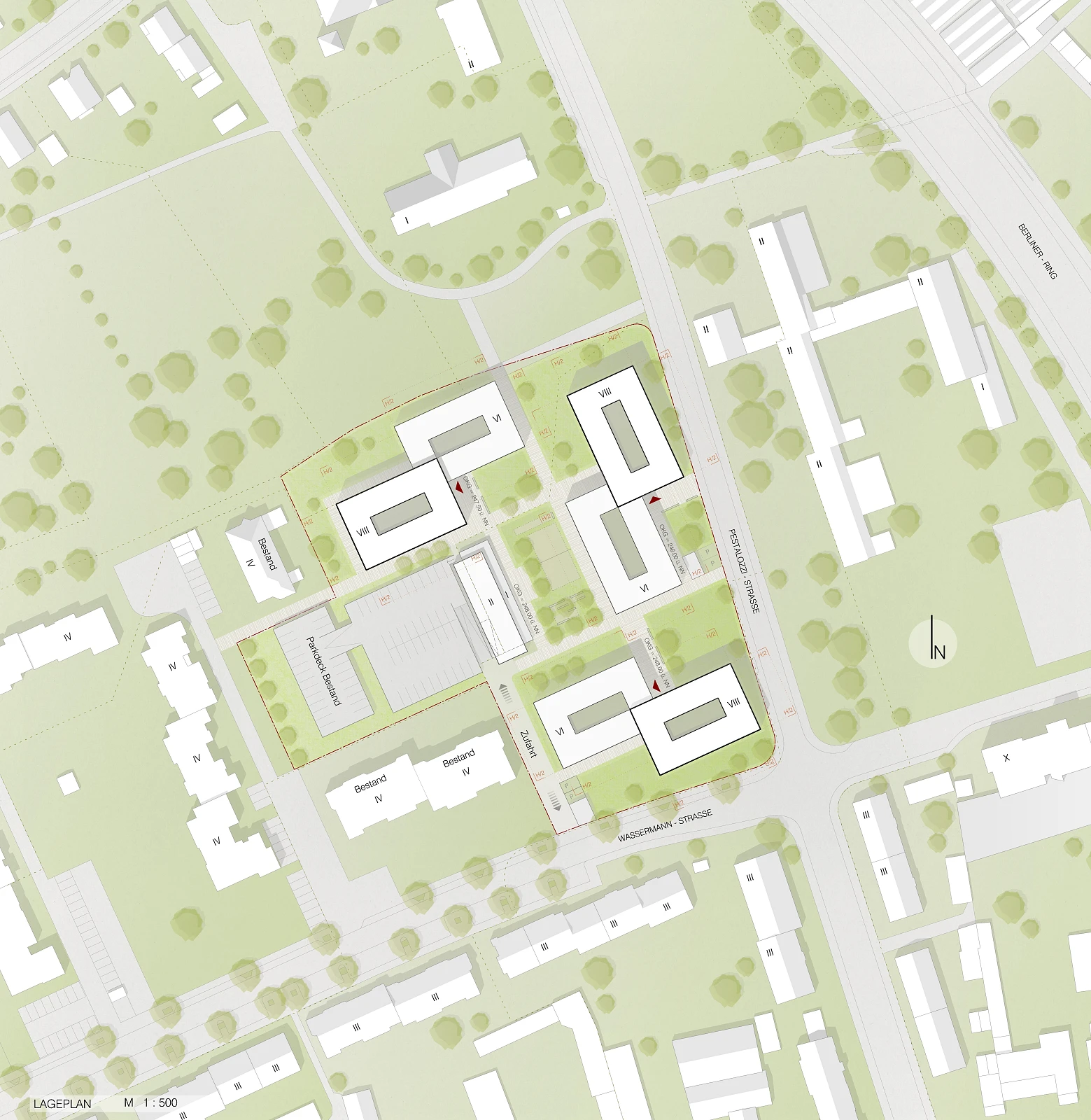 Studierendenwohnheim mit Innenhöfen