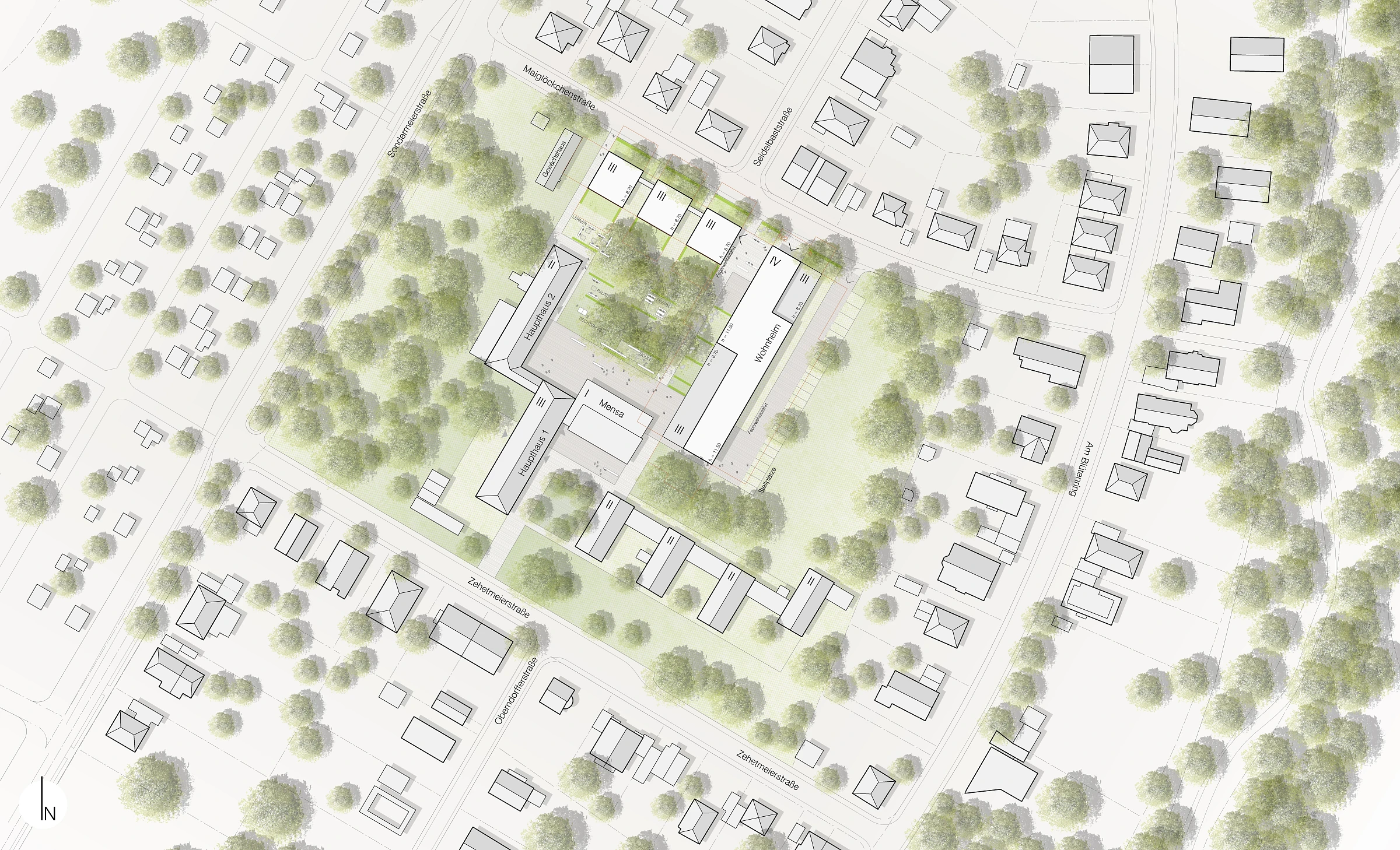 Lageplan Studierendenwohnanlage