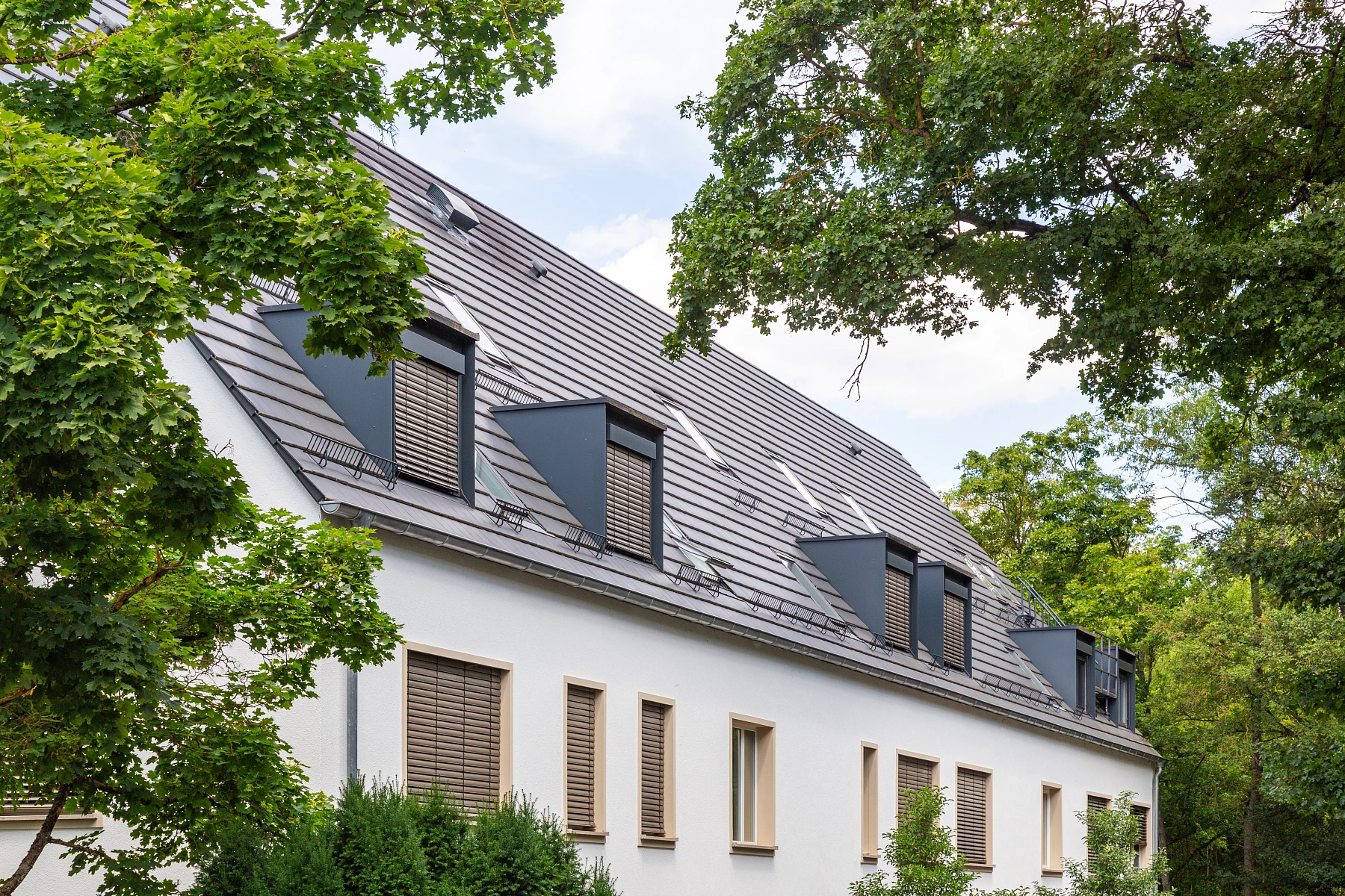 Ansicht Dach mit modernen Gauben