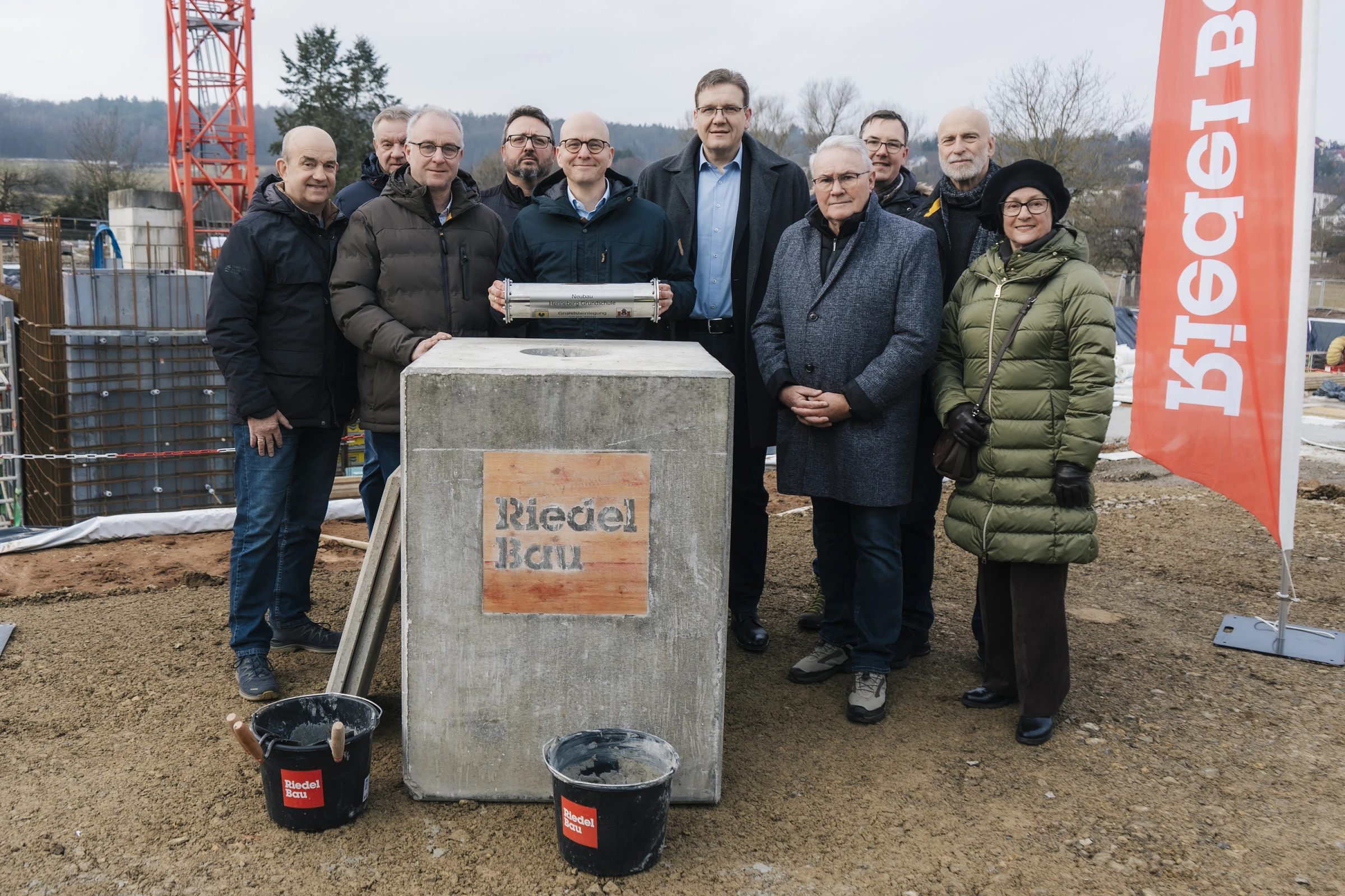 Offizielle Grundsteinlegung Henneberg-Schule